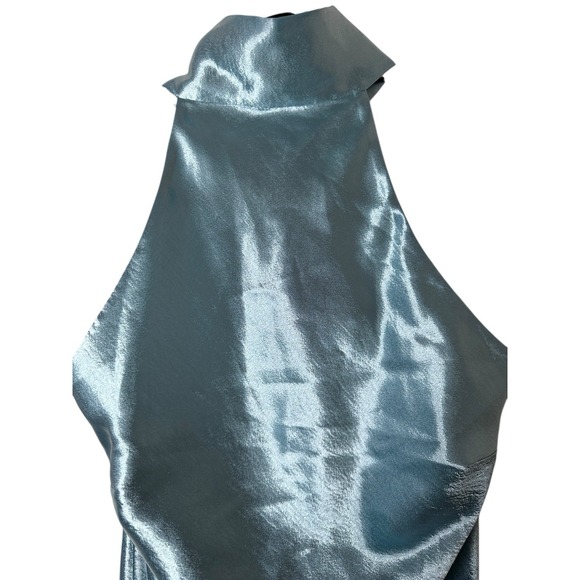 ANTHROPOLOGIE Sachin & Babi Sadie Halter Tie Neck Hammered Satin NEW 14 Dress - Picture 9 of 15